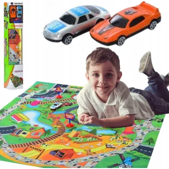 Hrací deka PODLOŽKA NA HRANÍ PRO DĚTI AUTÍČKA DOPRAVNÍ ZNAČKY