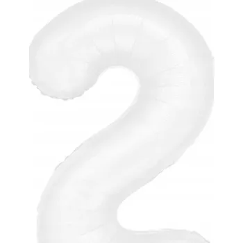 Balónek Fóliový balónek ČÍSLICE 2 bílý velký 100 cm narozeniny