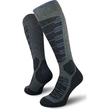 Pánské ponožky Northman Lyžařské kompresní ponožky Avalanche Merino Velikost: 39-41 Tmavě šedé Lyžařské Kompresní Merino Ponožky