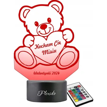 Lampička 3D LED Noční Lampa s gravírováním Dárek na Valentýna