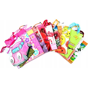 Dárková taška DÁRKOVÁ TAŠKA K NAROZENINÁM 18x24 CM SADA TAŠEK 12 KS