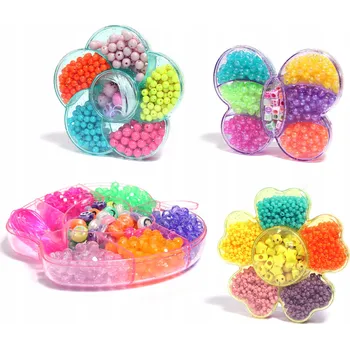 Dětské navlékací korálky SADA KORÁLKŮ pro děti NA VÝROBU NÁRAMKŮ