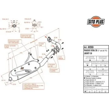 Auto-moto Výfuk LeoVince PIAGGIO SFERA 50 2nd edition 1995 SITOPLUS