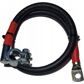 elektrický kabel Plusový kabel 90 cm 50 mm² s plusovou svorkou M8, propojovací kabel k akumulátoru POLSKÉ KABELY