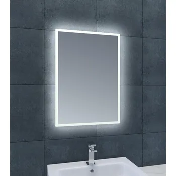 Zrcadlo Besteco Koupelnové LED Zrcadlo LIGHT 50x70 cm, Osvětlení v Hliníkovém Rámu, Vertikální Orientace, Studené Světlo 6500 K, Slim Design