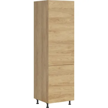 Kuchyňská skříňka Black red white D4SFBW-60/207 vysoká skříňka kuchyně Hamper Zvolte stranu: levé provedení, Barva korpusu skříněk: Bílá alpská, Zvolte barvu dvířek: Dub Hikora