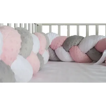 Prostěradlo Ochranný cop do postýlky 140 cm Minky VYSOKÝ 20 cm