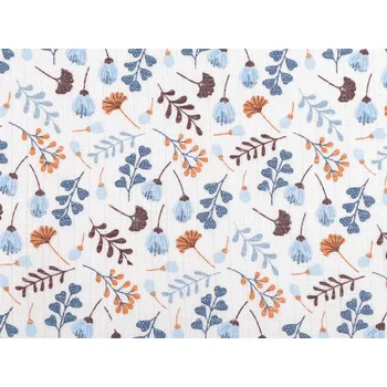 Bavlněná plenkovina / mušelín rostliny Varianta: 1 (247T) bílá modrá, Balení: 1 m