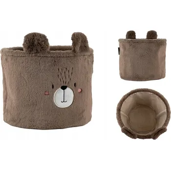 Úložný box KOŠ NA HRAČKY PLYŠOVÝ KONTEJNER ORGANIZÉR NA DROBNOSTI MEDVÍDEK M KITE