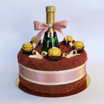 Ateliér Confetti Dort z hnědé osušky - Miloslav