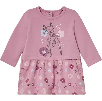 Dívčí šaty Dívčí mikinové šaty s BIO bavlnou (Bambi lila fialová, 62/68)