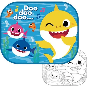 Stínítko do auta Sluneční clona do auta Baby Shark 2 kusy + omalovánky