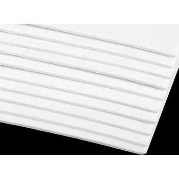 Samolepicí pěnová guma Moosgummi 20x30 cm Varianta: 1 bílá, Balení: 2 ks