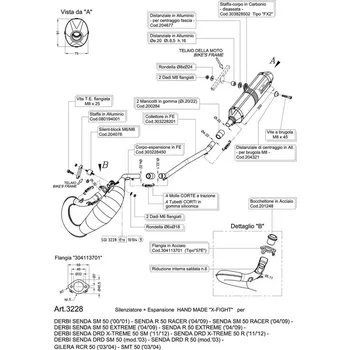 Výfuk pro motocykl Výfuk LeoVince DERBI SENDA RACER SM/ENDURO 2004 - 2009 X-FIGHT