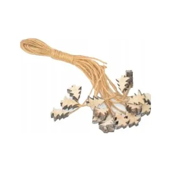 Přívěsek Přívěsek na vánoční stromek mini provázek juta 16 Ks