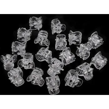 Skřipec do vlasů malý 10x13 mm transparent Varianta: 3 transparent kouřová, Balení: 20 ks