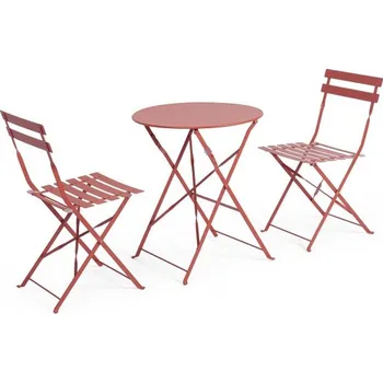 Pohovka BIZZOTTO Zahradní set stolku a židlí AUSTIN červená 0804923