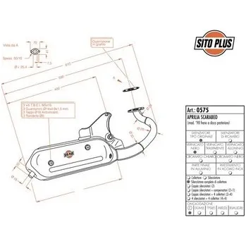 Motodíl Výfuk LeoVince APRILIA SCARABEO 50 Back disc-brake system 1998 SITOPLUS