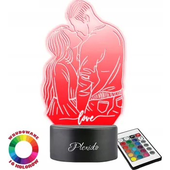 Lampička 3D LED Noční Lampa s gravírováním Dárek na Valentýna