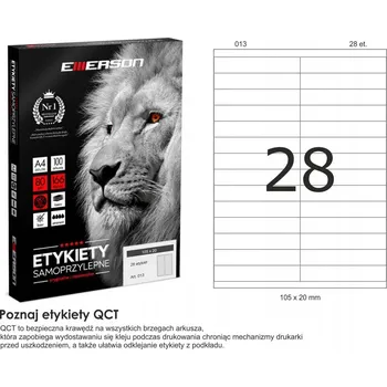 Samolepící etiketa Samolepicí etikety Emerson 20 x 105 mm, 2800 ks