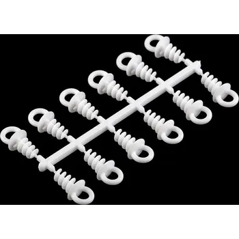 Vánoce Očko na polystyrenové ozdoby 1,1x2,5 cm Varianta: 1 bílá mléčná, Balení: 12 ks