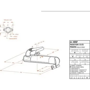 Motodíl Výfuk LeoVince VESPA 125 ET3/125 PRIMAVERA - manifold included SITO