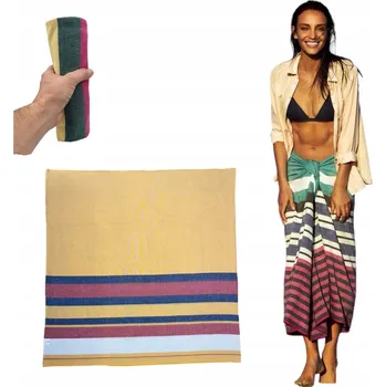 PAREO FOUTA PLÁŽOVÁ OSUŠKA DO KOUPELNY BAZÉN SAUNA SPA 100x100cm BAVLNA