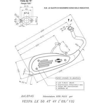 Výfuk pro motocykl Výfuk LeoVince VESPA LX 50 4T 4 VALVES 2009 - 2014 SITOPLUS