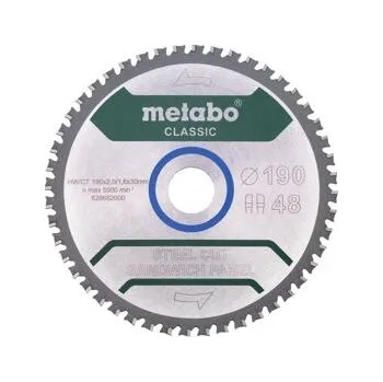 Pilový kotouč Pilový kotouč MetaboSteel Cut/Sandwich Panel Classic, 190x30 Z48 FZ/FA 4° (628682000)