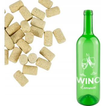 Víno 10x Láhev na víno S POTISKEM 0,75l DOMÁCÍ VÍNO skleněné lahve ZELENÉ