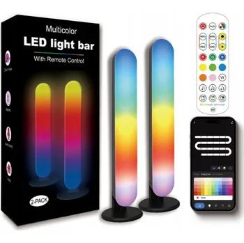 Lampička SADA 2 RGB LED LAMPIČEK NA STŮL S OVLÁDÁNÍM PŘES APLIKACI TUYA, NAPÁJENÍ USB, VHODNÉ K MONITORU NEBO TELEVIZI