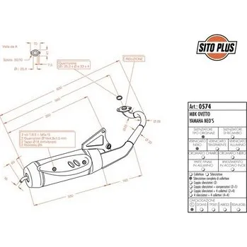 Výfuk pro motocykl Výfuk LeoVince MBK OVETTO 50 2 stroke 2002 - 2012 SITOPLUS
