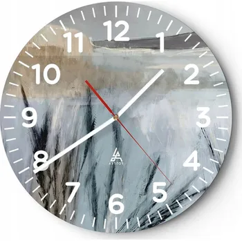 Hodiny Kuchyňské nástěnné hodiny 30x30 Světlé Moderní Skleněné hodiny do obýváku Tiché