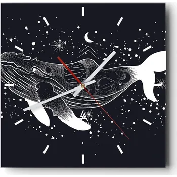 Hodiny Velké nástěnné hodiny 40x40 Abstrakce Skleněné tiché hodiny