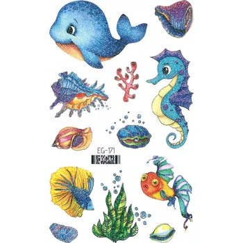 Tetování Dočasné tetování pro děti TŘPYTIVÉ RYBIČKY EG171