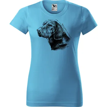 Tričko - Alpský jezevčíkovitý brakýř Barva: Tyrkysová (44), Velikost: M, Střih: Dámské