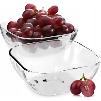 KADAX SALÁTOVÁ MISKA SKLENĚNÁ MISKA 16CM OBČERSTVENÍ 2 ks