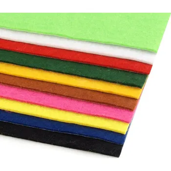 Samolepicí dekorativní plsť / filc 20x30 cm Varianta: mix, Balení: 10 ks