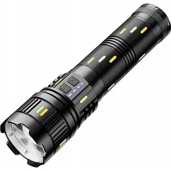 Svítilna Taktická LED svítilna maXvision dobíjecí černá 26 cm IPX 6 6 režimů