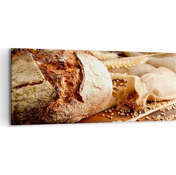 Obraz Obraz na plátně do obýváku ložnice 120x50 chléb foto obrazy na zeď velký