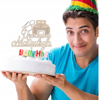 Jedlá dekorace na dort PERSONALIZOVANÝ ZÁPICH DO DORTU K NAROZENINÁM - AUTO