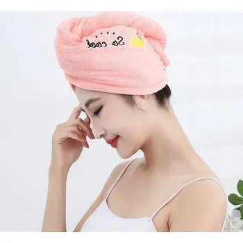 Ručník Dámský savý ručník z mikrovlákna na vlasy | Růžový