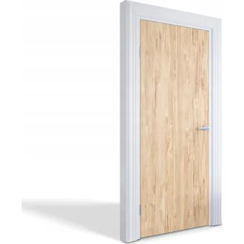 Fototapeta Dekorativní nálepka na dveře oživí vzhled - Vzor rybí kost, dřevo, 85x205 cm