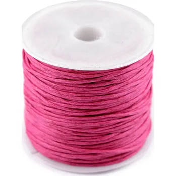 Příze Šňůra bavlněná Ø0,8 mm voskovaná Varianta: 5 růžová malinová, Balení: 1 ks
