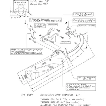 Motodíl Výfuk LeoVince YAMAHA WHY 50 KAT air cooled 1998 SITO