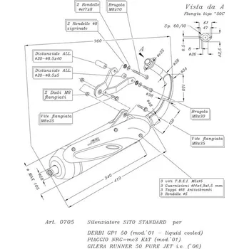 Motodíl Výfuk LeoVince DERBI GP1 50 liquid cooled 2001 - 2002 SITO
