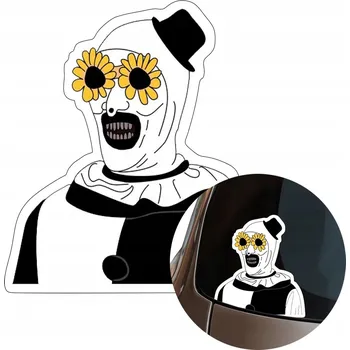 Samolepicí dekorace na vozidlo SAMOLEPKA na auto KLAUN MOVIE CLOWN Horor Terrifier 13x14 TISK