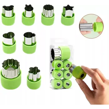 Vykrajovátko Formy na zdobení dortů vykrajovátka zelená 8 ks