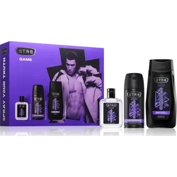 Pánský parfém STR8 Game STR8 Game Deodorant Body Spray deodorant ve spreji 150 ml + STR8 Game Shower Gel osvěžující sprchový gel 250 ml + STR8 Game After Shave Lotion krém po holení 50 ml