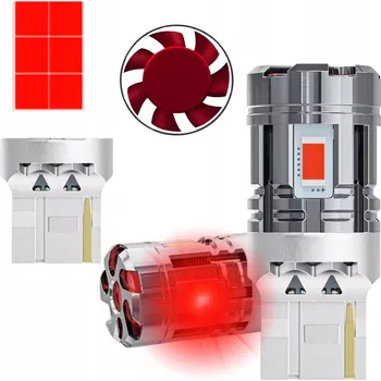 Povinná bezpečnostní výbava Žárovky MAGALL LED ŽÁROVKY W21W T20 7440 ČERVENÉ VELMI SILNÉ W21W 26 W 2 ks